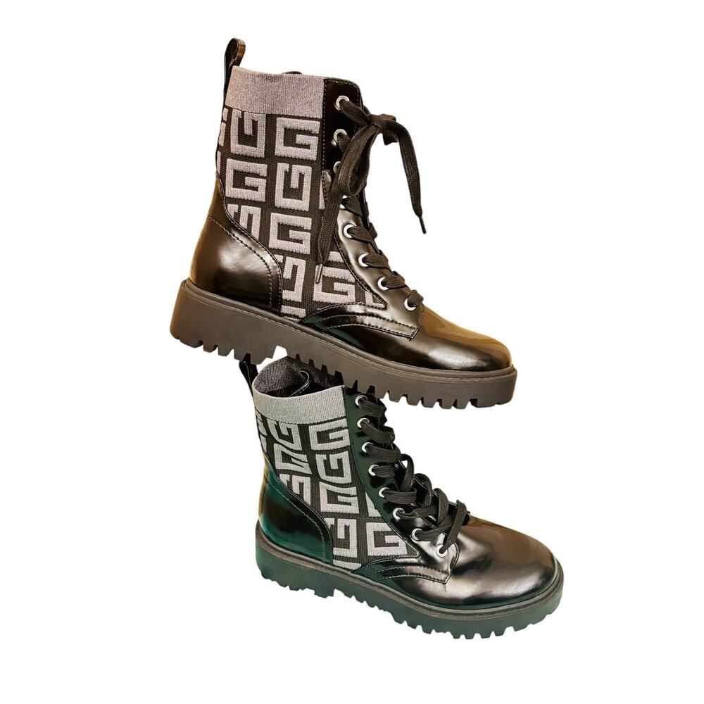 Guess Olinia Combat boots stretch high top lace up sz 9
